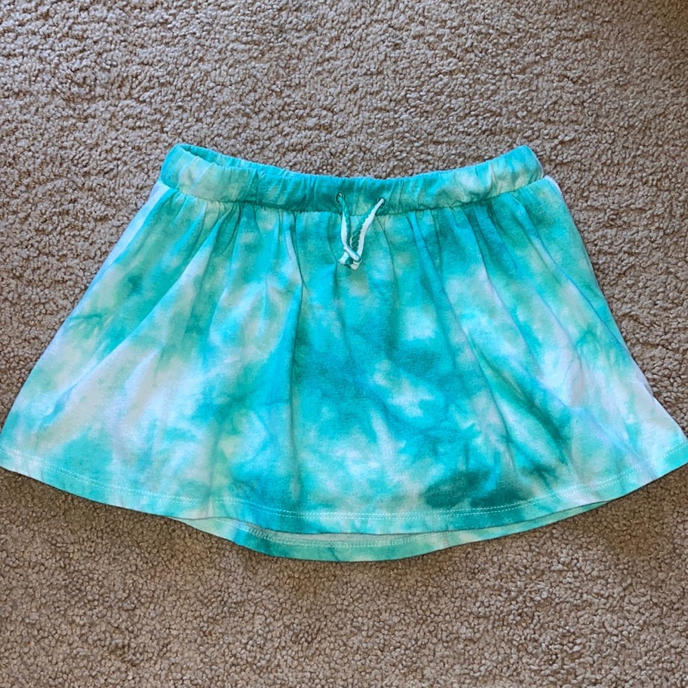 Girls Blue Tie-dye Skort
